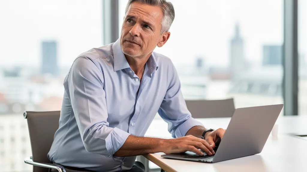 Geschäftsführer im Strategiegespräch über digitale Marketing-Transformation