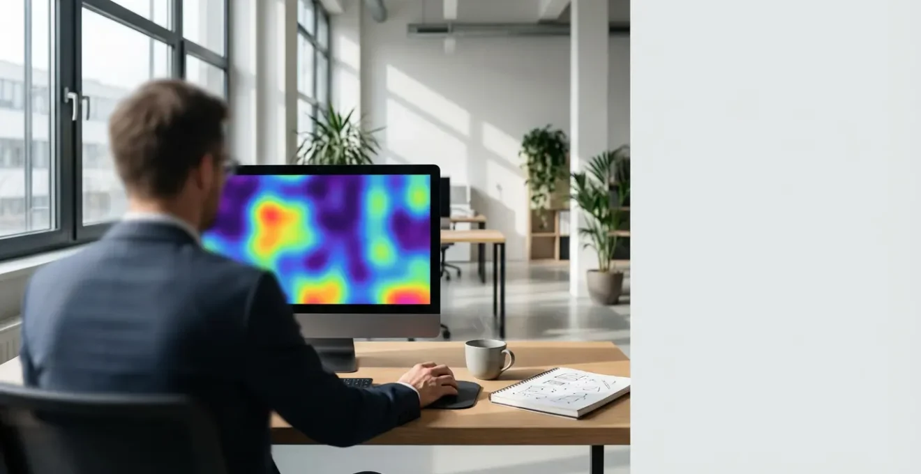 Dashboard zur Analyse von Mausbewegungen und Kaufbereitschaft mit Heatmaps