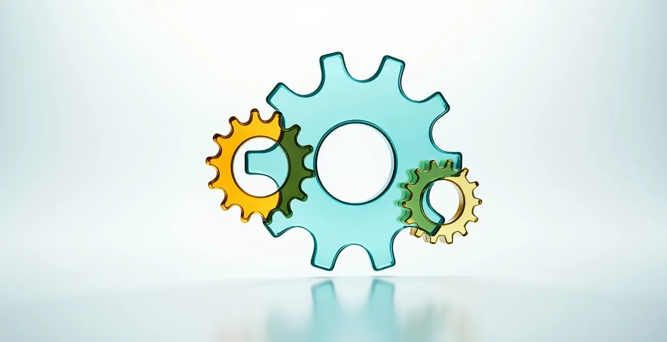 Visuelle Darstellung eines Revenue Operations Frameworks mit verbundenen Abteilungen